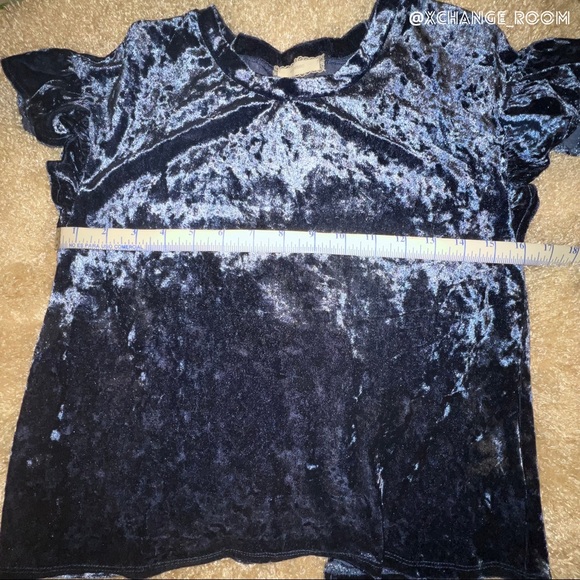 Soprano Girls Blue Velvet Shirt - Picture 7 of 8